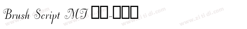 Brush Script MT 斜体字体转换